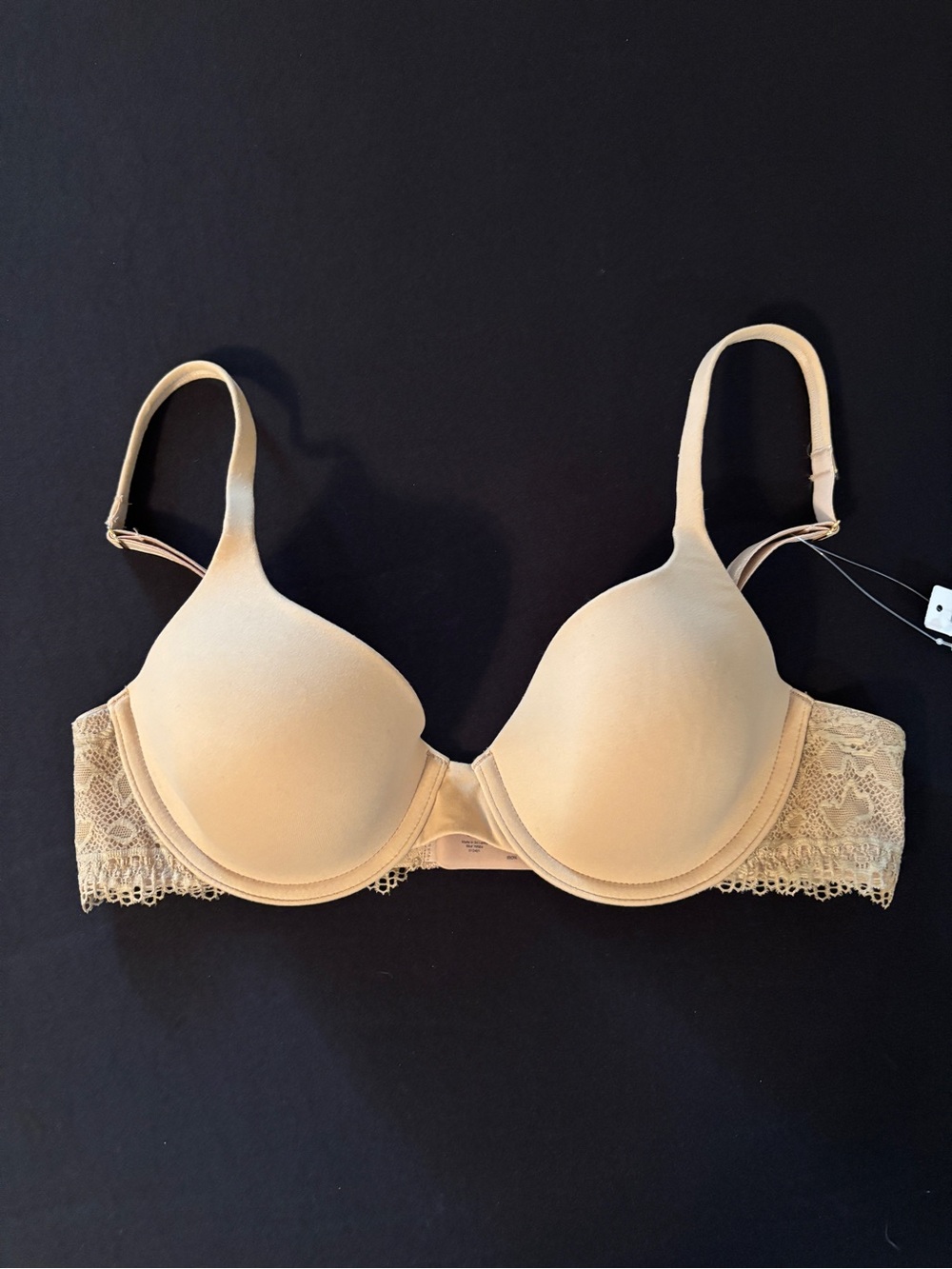 NWT Soma Beige Lace-Trim Bra with Adjustable Straps